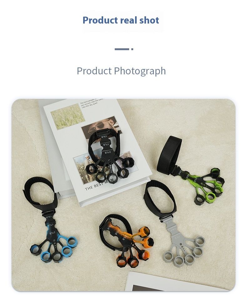 Silikonska Tensor Grip Vježba za vježbanje fleksije i ekstenzije vena Istezanje Sprava za snagu prstiju_voghion.com