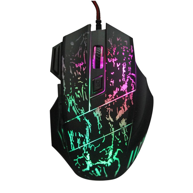 HXSJ Fließende Riss Bunte Leuchtende MAUS 7D Spiel Maus 3200dpi_voghion.com