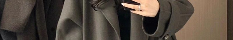 Women's Clothing Women's Clothing Dark Gray Cashmere Texture For Women, Spring And Autumn Korean Style, Plus Size, High-End Feel, Petite Hepburn Style_voghion.com