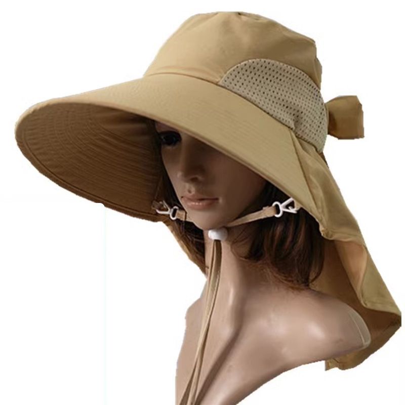 Visiera protettiva estiva LazyZoom per donna, maschera integrale impermeabile ad asciugatura rapida, cappello da pesca a tesa larga, cappello da trekking_voghion.com