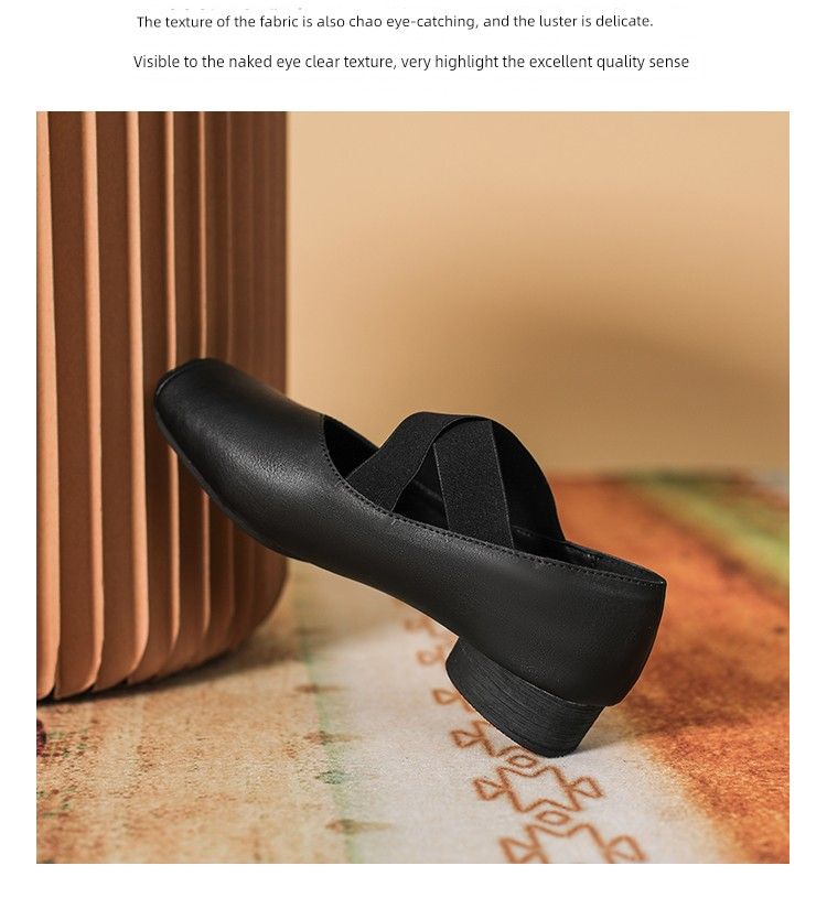 Mary Jane Wear Retro Strap Pig Nose Ballet Shoes_voghion.com