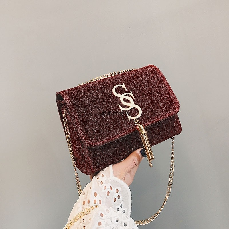 2023 Summer New Trendy Korean Style Women's Fashion Double S Crossbody Chain Shoulder Bag_voghion.com