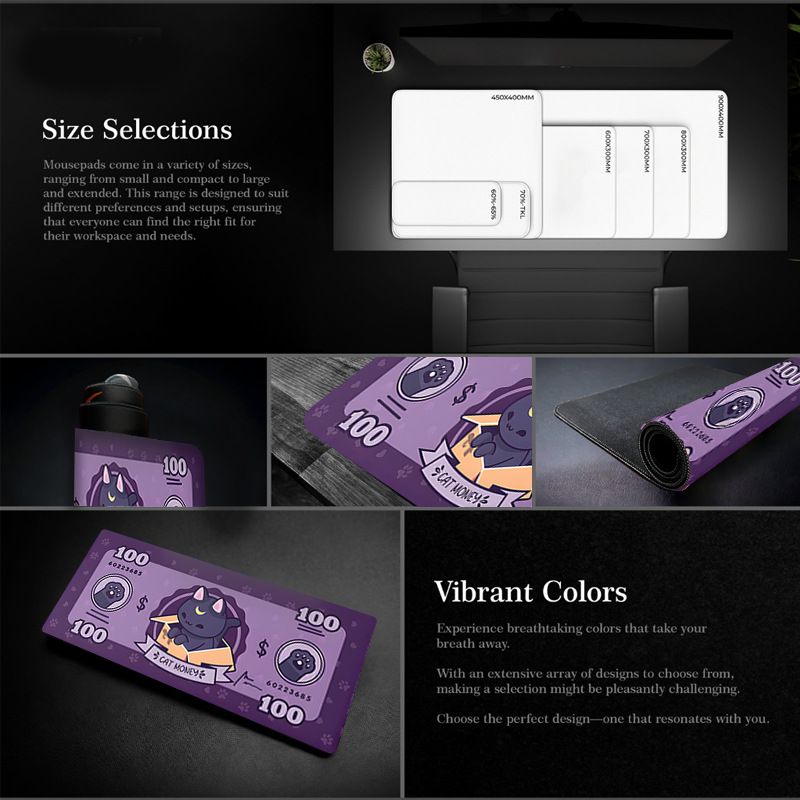Heiß-verkauf Katze Geld Maus Pad Nette Große Büro Schreibtisch Matte Maus Pads Anime Cartoon Geld Maus Pad_voghion.com