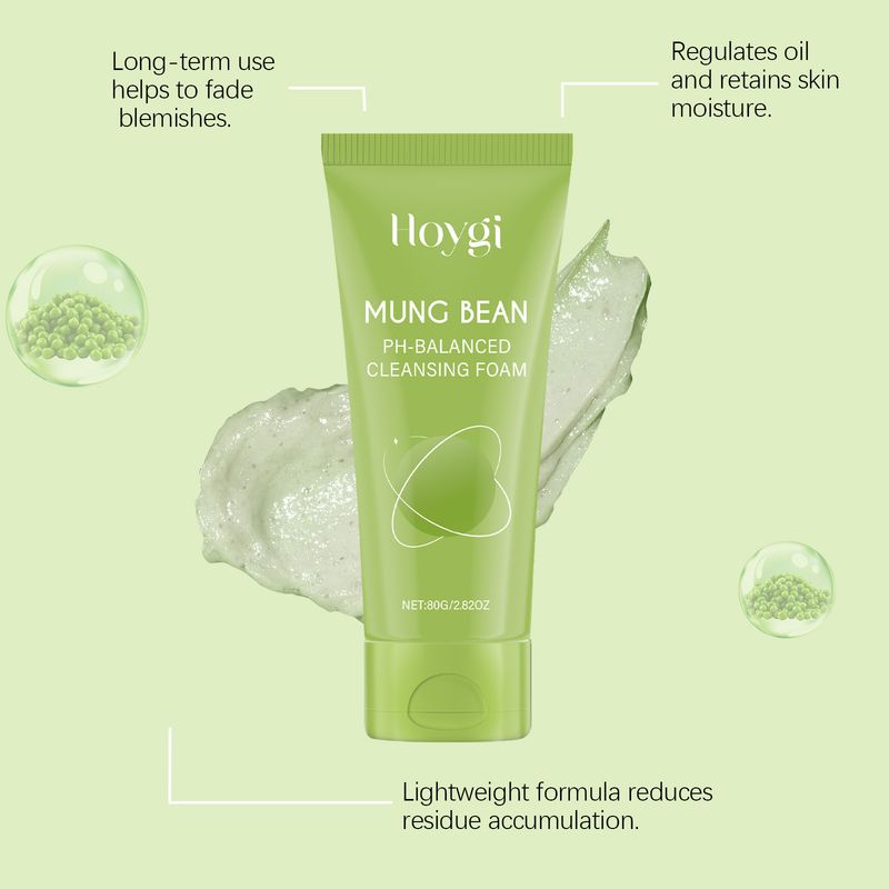 Hoygi Green Bean Gently Cleanses Pores, Leaving Them Soft And Not Tight. Moisturizing Skincare Cleanser_voghion.com