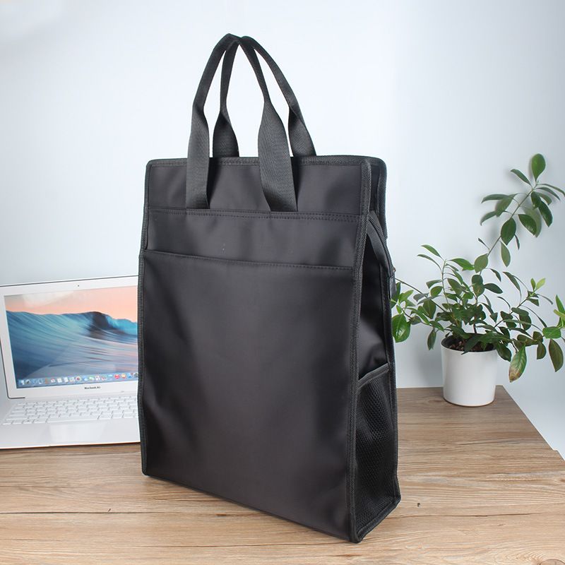 Large Capacity Handbag Document A3 Business License Paper File Nylon Oxford Cloth Vertical Men's Bag_voghion.com