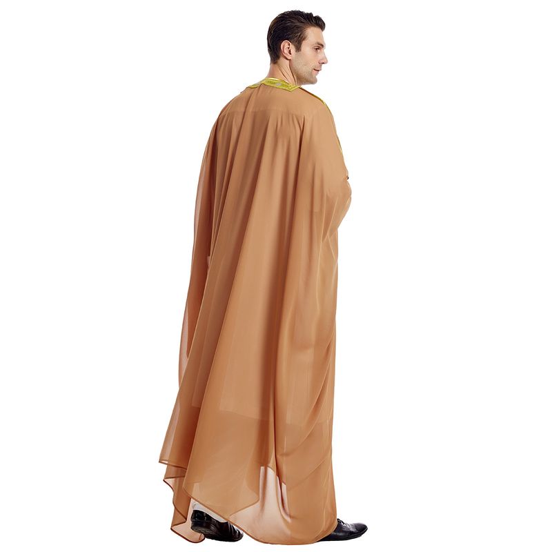 Férfi ruházat Férfi köntös Férfi hímzett hosszú ujjú medál Arany gyöngyös sifon felsőrész_voghion.com