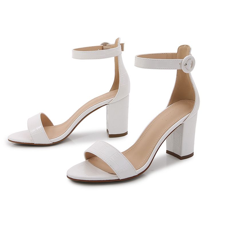 New bag with stone print casual fashion sandals_voghion.com