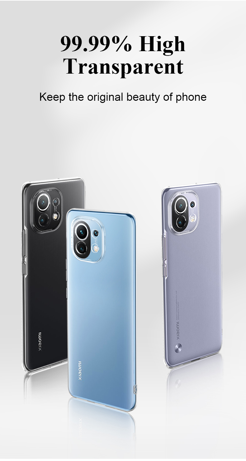 Funda de silicona suave para Xiaomi Mi 12, 12X, 11, 11T, 11X, 10, 10T, 9, 9T, 8 SE Pro, 10S, 11i, ultrafina, transparente, trasera, cubierta completa C_voghion.com