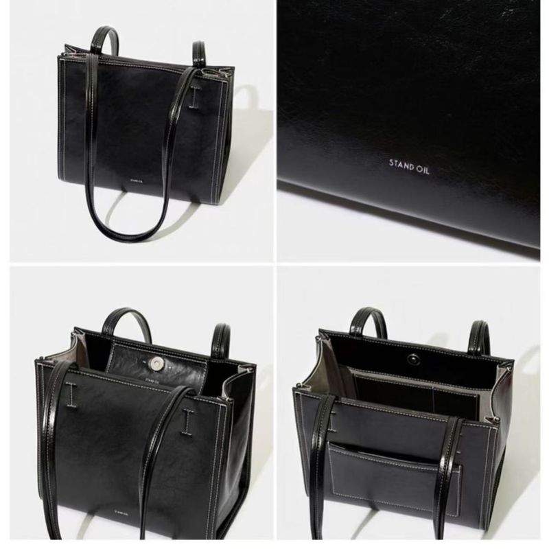 Bolso tote coreano de 7 colores, estilo oblongo, tipo stand, para mujer, de gran capacidad._voghion.com