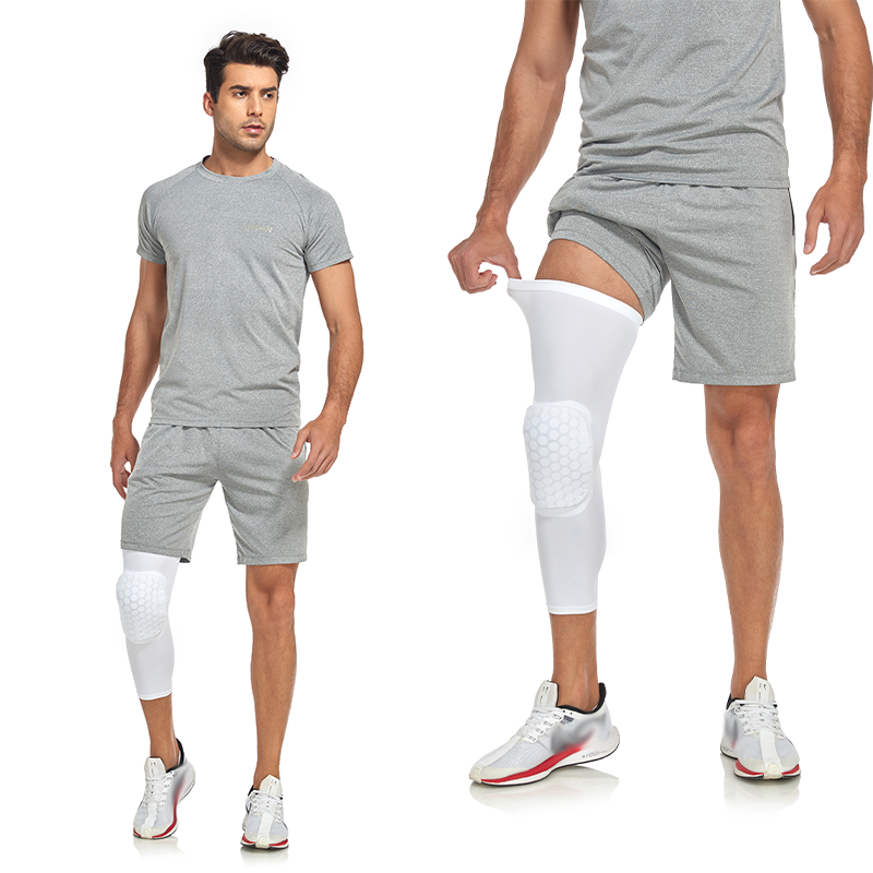 Genouillères Anti-collision, protection de basket-ball, manchon de Compression, attelle en mousse nid d'abeille, genouillère Fiess Gear Volle pad_voghion.com
