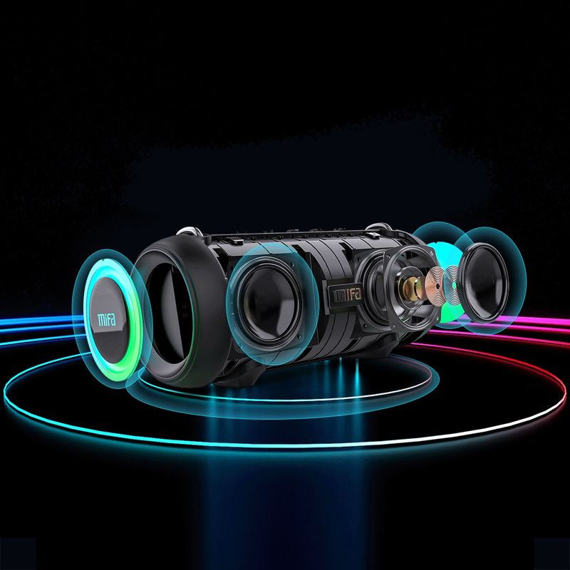 A90 Bluetooth-Speaker 60W Output Power Bluetooth-Speaker With Class D Amplifier Excellent Bass Performace Camping Speaker_voghion.com