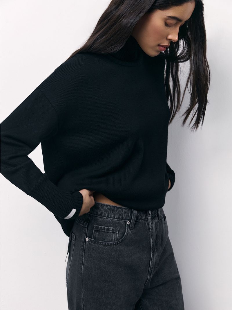 Übergroßer Pullover mit hohem Halsausschnitt für Damen – weicher Strickpullover mit überschnittenen Schultern, lässige, lockere Passform, bequemes, warmes Winteroberteil_voghion.com