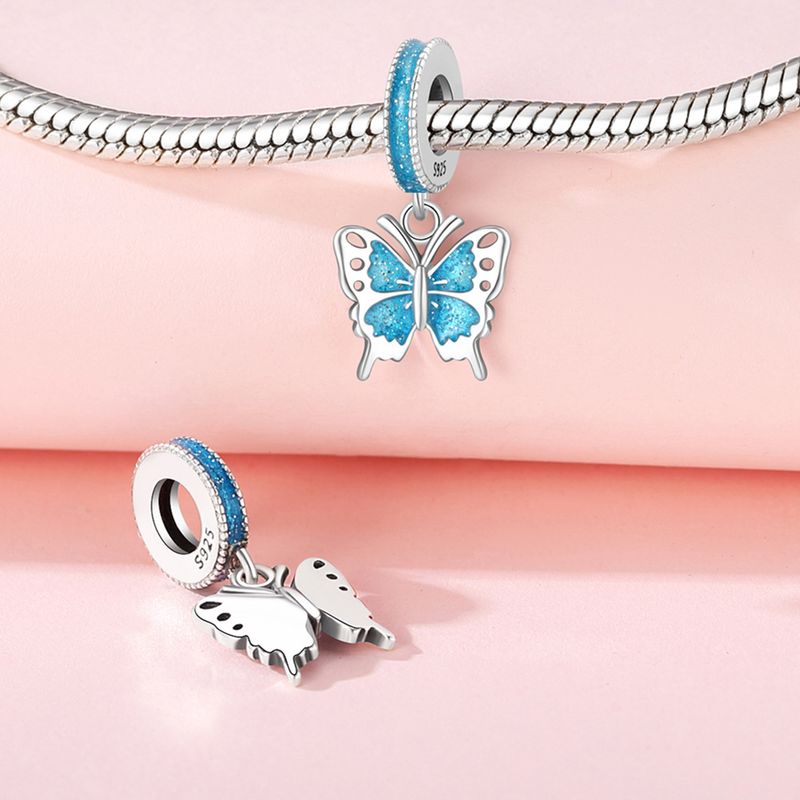 Gioielli da donna in argento sterling 925 con perline, di alta qualità, a forma di farfalla, fai da te, accessori per gioielli, pendenti_voghion.com