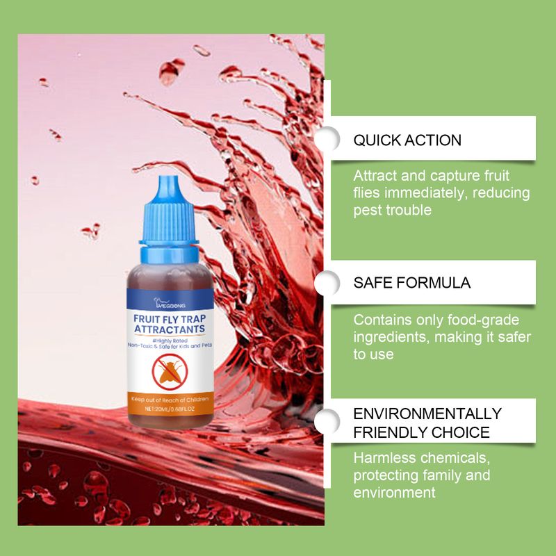 Yegbong Fruit Fly Trap Supplement Set, Fruit Fly Lure Water Physical Trap Fruit Fly Trap Agent_voghion.com