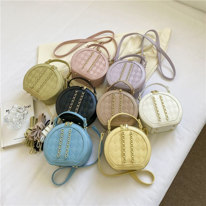 Damen 2023 Neue Single-Schulter-Crossbody-Damenmode Kleine runde Tasche Koreanische Version Yangqi Lingge Network Red_voghion.com