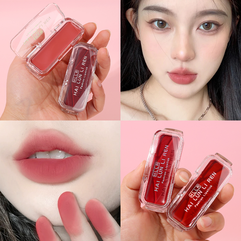 Nude matte lipstick, clay lipstick, waterproof, durable, non stick cup, female red lip, lip gloss, Veet lipsti_voghion.com