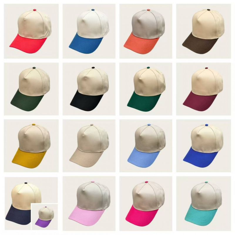 Farbblock-Baseballkappe aus Baumwolle mit fester Oberseite, Stickerei, leeres Lichtbrett, Trucker, lässig, für Männer und Frauen, bedruckter Hut_voghion.com