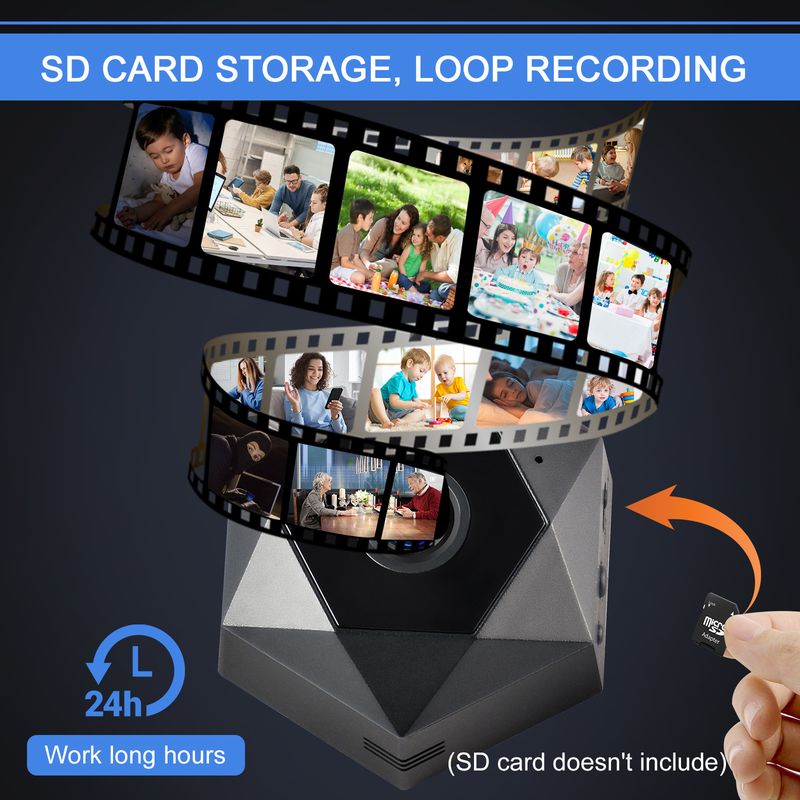 Indoor Intelligent Remote Wireless Monitoring Camera, Household Infrared Night Vision Monitoring, Two-way Voice_voghion.com