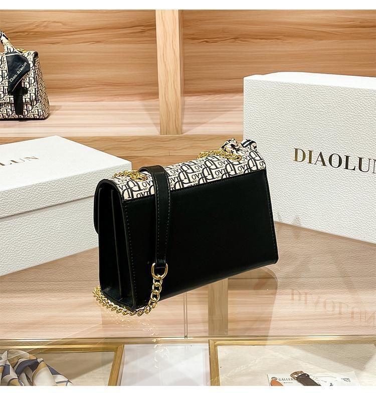 Piccola borsa a catena da donna a tracolla versatile in vera pelle di nuova moda 2024 stile trendy_voghion.com