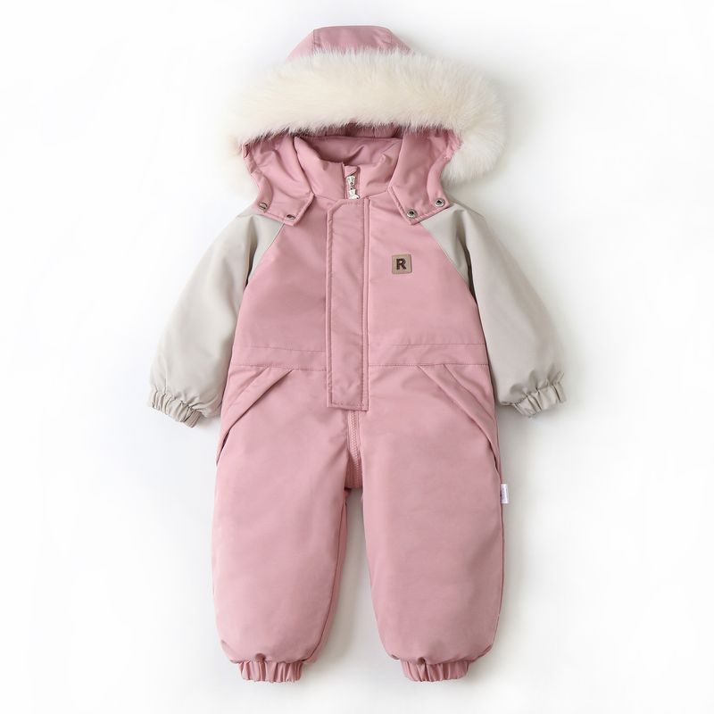 Unisex Baby Snowsuit One-Piece Winter Ski Suit For Toddlers 1-3 Years (80-120cm) - Lightweight Nylon With Hood_voghion.com