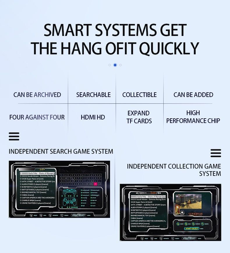 G11 PRO Dual System TV Set-Top-Box Open Source Konsole Android 9.0 Wireless PSP God of War Spiel_voghion.com