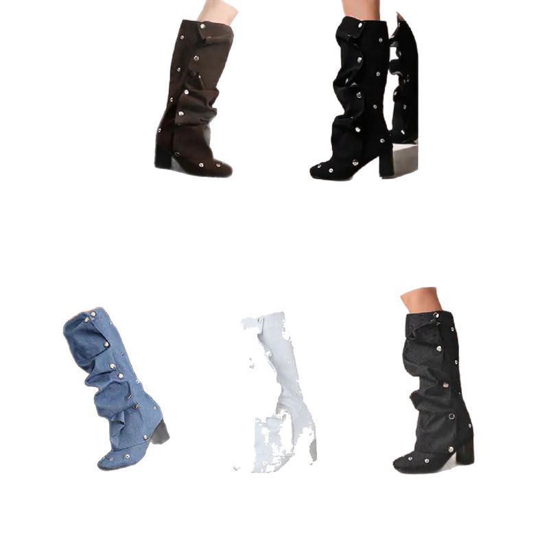 2025 Fall And Winter New Western Cowboy Long Women's Heeled Riding Boots Fashionable And Versatile Wear Comfortable Lightweight Personalized_voghion.com