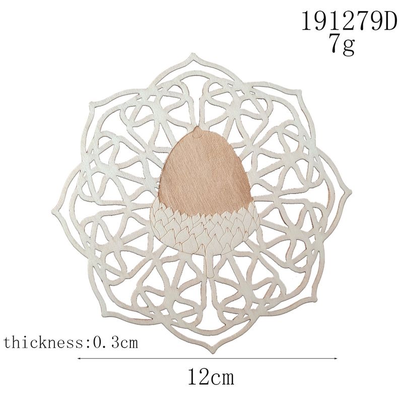 Basswood Grinding Round Coaster Lace Hollow Carved Home Dining Table Mat Kitchen Insulation Mat Decorative Wooden Ornaments_voghion.com