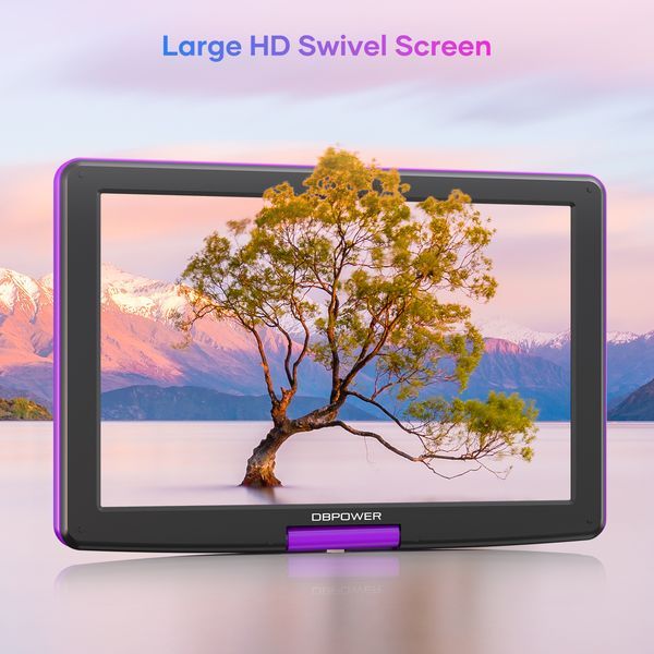17.9' Portable DVD Player With 15.6' Large HD Swivel Screen, 6 Hour Rechargeable Battery, Support USB/SD And Multiple Disc Formats, High Volume Spea_voghion.com
