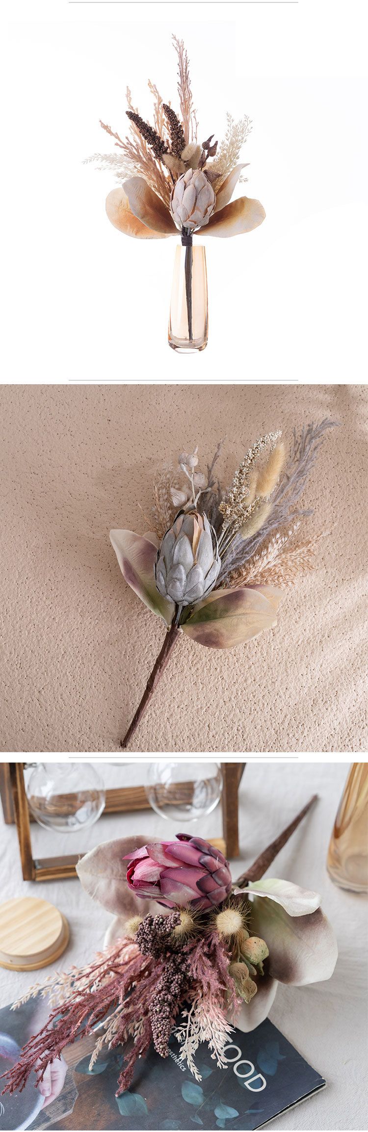 Rosvägg glädjefylld betydelse kejsarblomma handbokstav imitation blomma heminredning handbukett konstgjord blomma MW89108_voghion.com