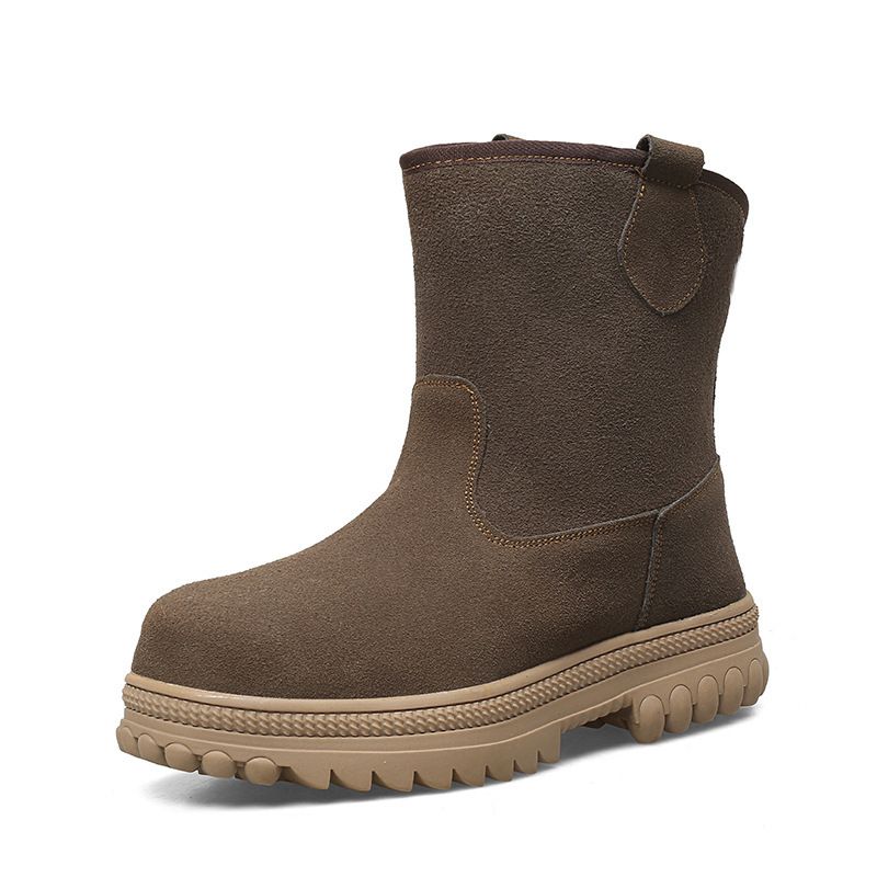 Cold-resistant Minus 40 Degrees Large Cotton Men's Winter Extra Thick Tall Tube Pure Wool Russian Snow Boots High-top_voghion.com