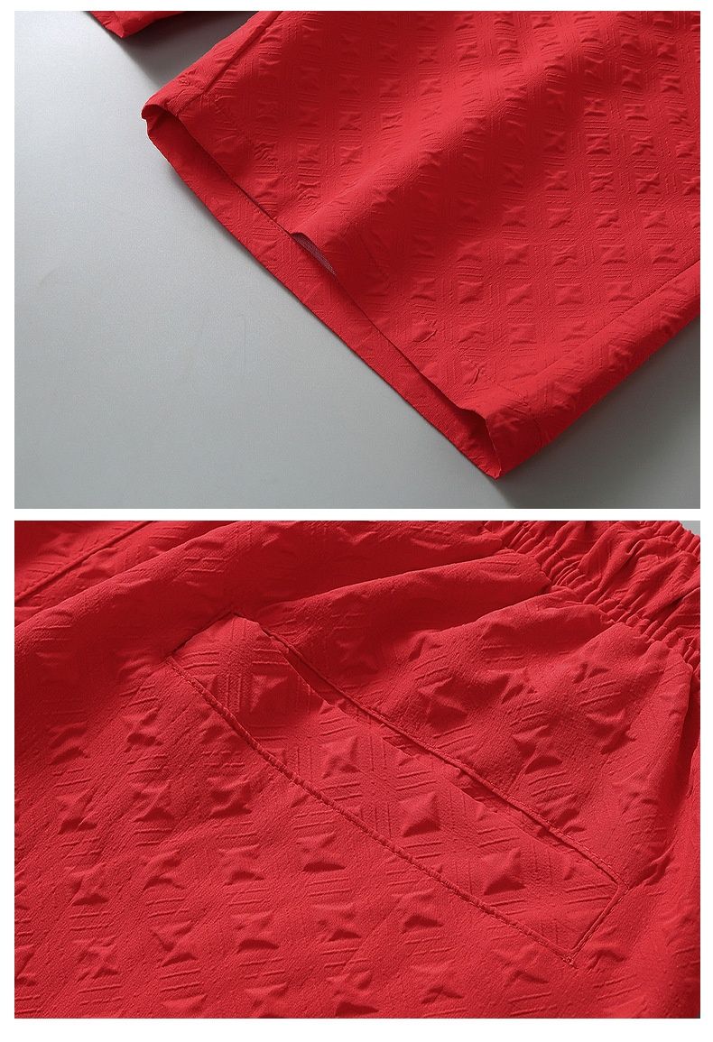 2024 New Summer Shorts Sports and Casual Couples Knitted Capris Men's Loose Large Beach Pants_voghion.com
