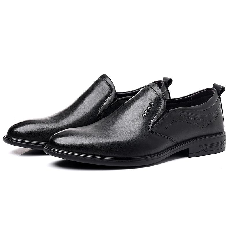 New Top Layer Cowhide Formal Pointed Toe Cover, Derby Shoes, One Foot, Business Men's Leather Shoes_voghion.com