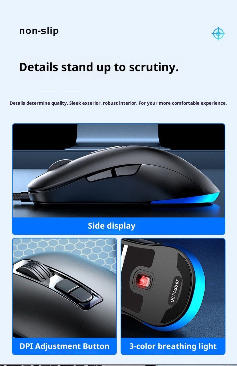 Digitex Digitex Xinmeng 383B Gaming 7D Computer Office Luminous E-sports Wired Mouse_voghion.com