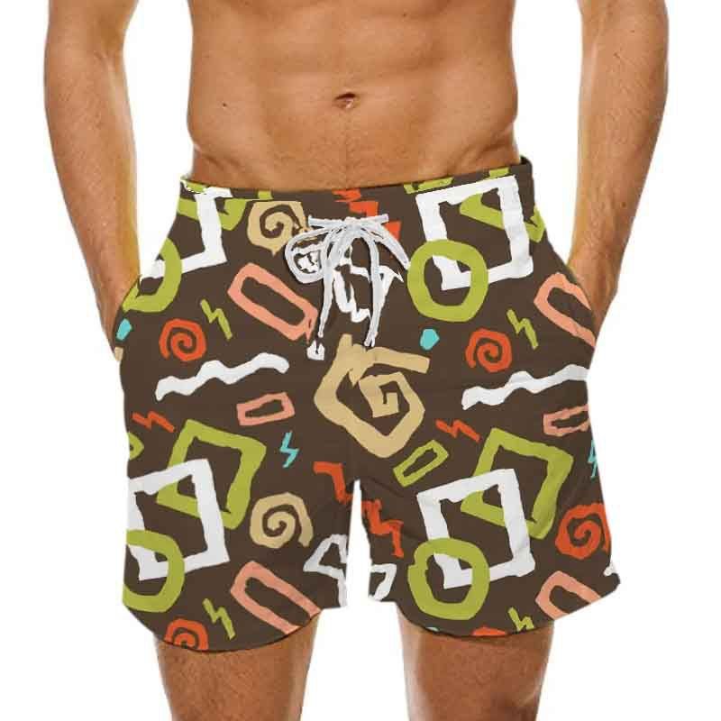 Unbeatable Quality Unbeatable Quality Summer Printed Creative Pattern Casual Men's Beach Shorts_voghion.com