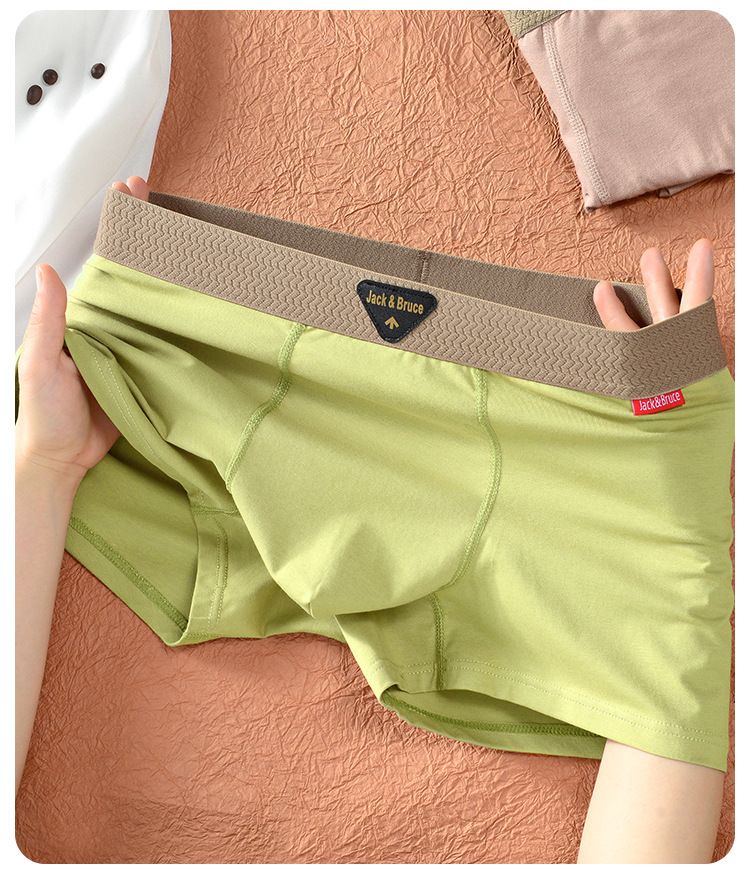 New Underwear Men's Pure Cotton A Type Cotton Silk Antibacterial Crotch Boxer Shorts Summer Breathable Boxer Shorts_voghion.com