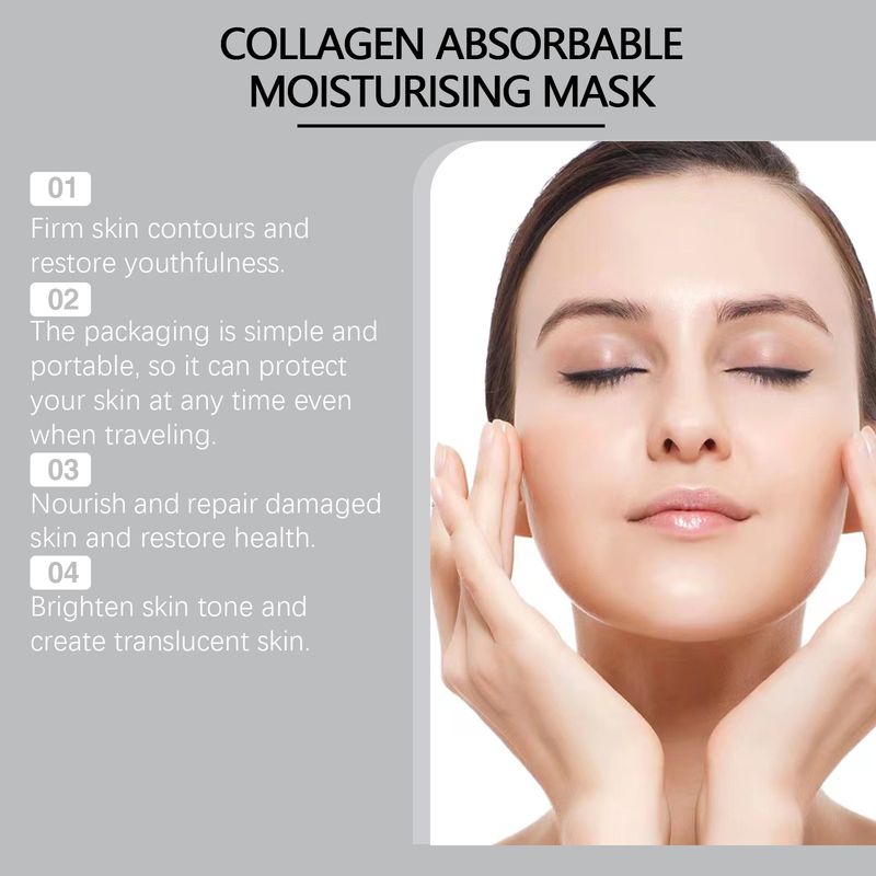 Collagen mask, gently cleans the skin, refreshes and is not sticky, cares for hydration, moisturizes and moisturizes_voghion.com