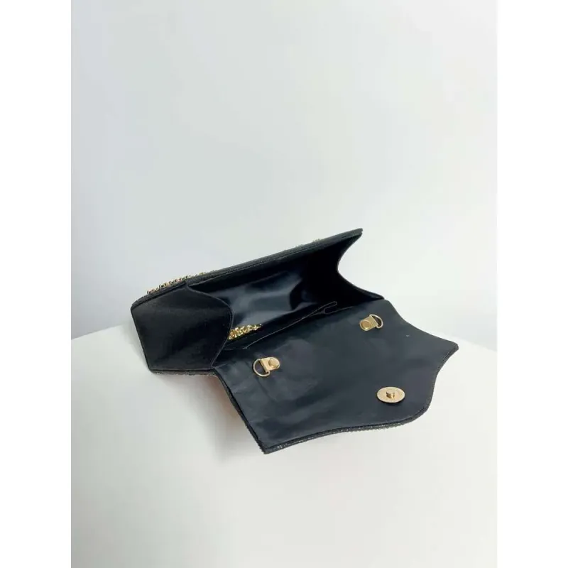 Borsa a mano con tracolla versatile da donna, di lusso, per feste e serate, con strass, di nuova concezione e design di nicchia._voghion.com