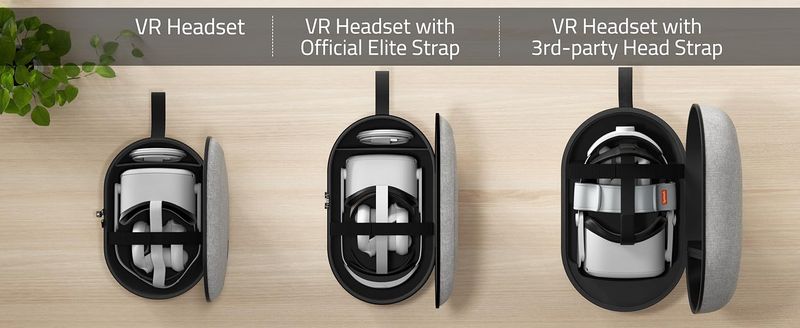 Étui de transport rigide Syntech, compatible avec Meta Quest 3/Oculus Quest 2/Vision Pro._voghion.com