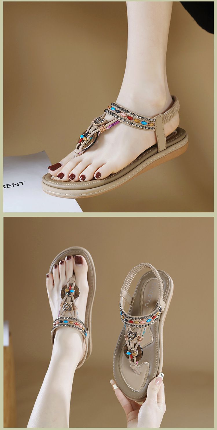 W676-2 New 2025 Toe-Post Rhinestone Sandals For Women Comfortable_voghion.com
