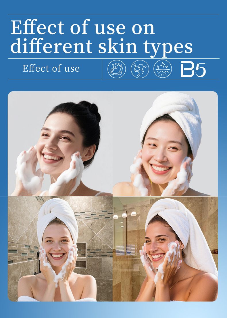 Cross Border TVLV Vitamin B5 Moisturizing Cleanser Deep Cleansing With Massage Brush Head Amino Acid Cleanser_voghion.com