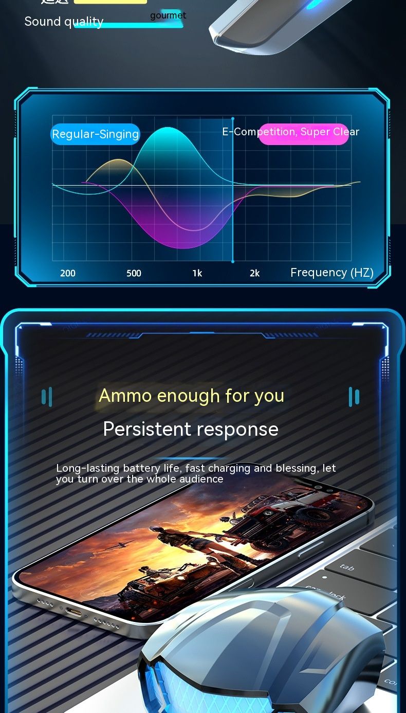 Nieuw cool sportwagenontwerp M5 TWS Draadloze Bluetooth 5.2 Dual Mode Esports Game-oortelefoons_voghion.com