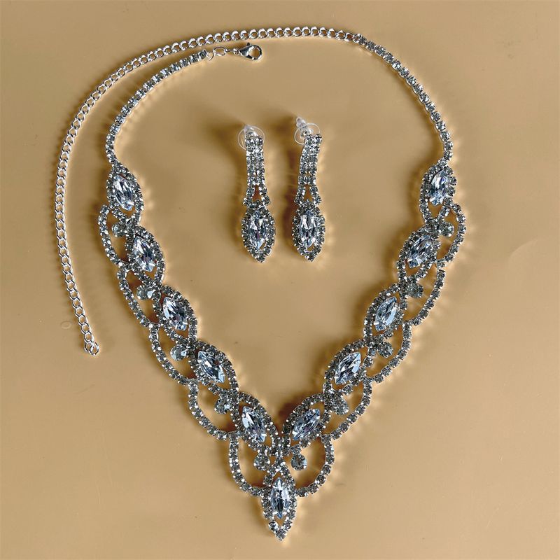 Set di orecchini da donna, collana, abito da sposa, accessori per banchetti_voghion.com