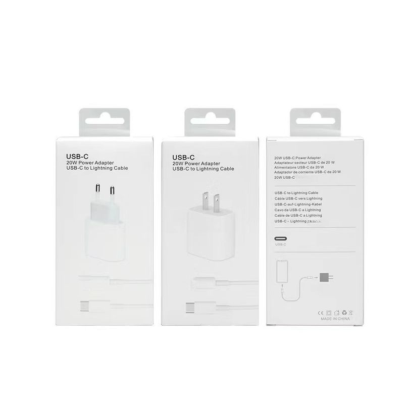 European And American Standards PD20W Charging Head Fast Charging Pd Charger Full 20wtype-c Fast Charging Cable IPhone_voghion.com