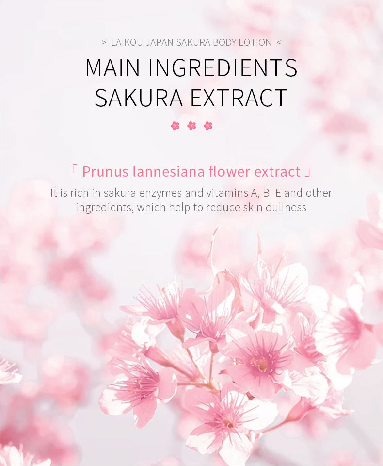 LAIKOU Sakura Body Lotion 120 g Feuchtigkeitsspendende und hydratisierende Körperlotion_voghion.com