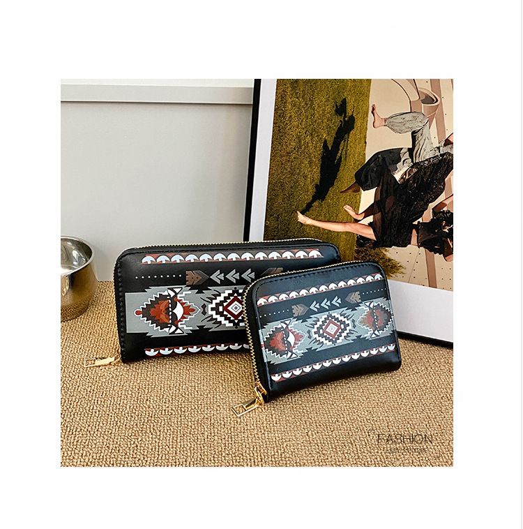 Torby damskie Nowa krótka damska portmonetka w stylu nadrukowanej torby do przechowywania Duża pojemność z wieloma przegródkami na karty Mini torba na karty_voghion.com