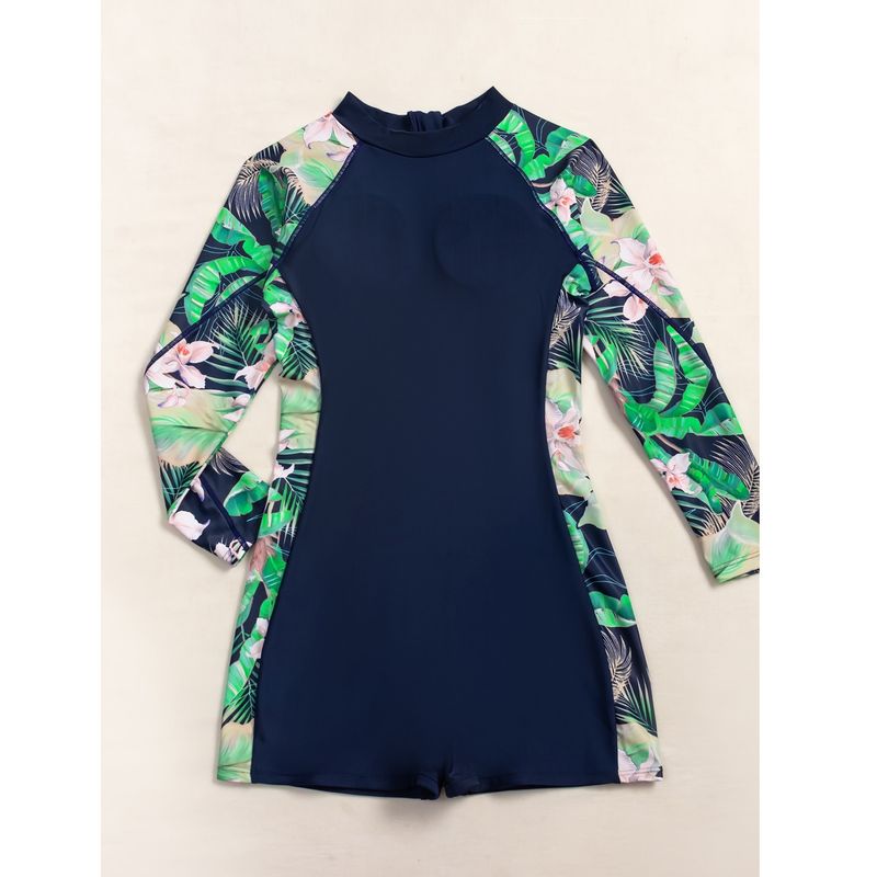 Rashguard-Badeanzug für Damen mit vollständiger Abdeckung – schnelltrocknender, langärmliger Einteiler mit LSF 50+ zum Surfen, Tauchen und Schwimmen, schlankmachendes Design_voghion.com