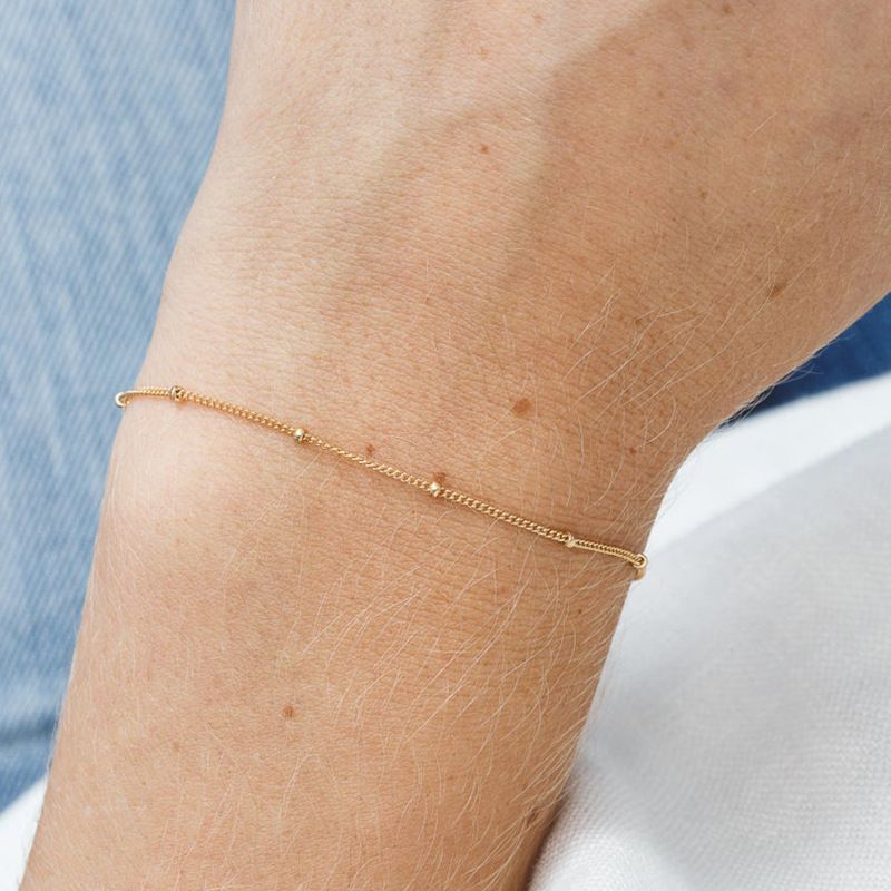 Braccialetto da polso da donna semplice alla moda con catena a goccia di rugiada d'oltremare_voghion.com