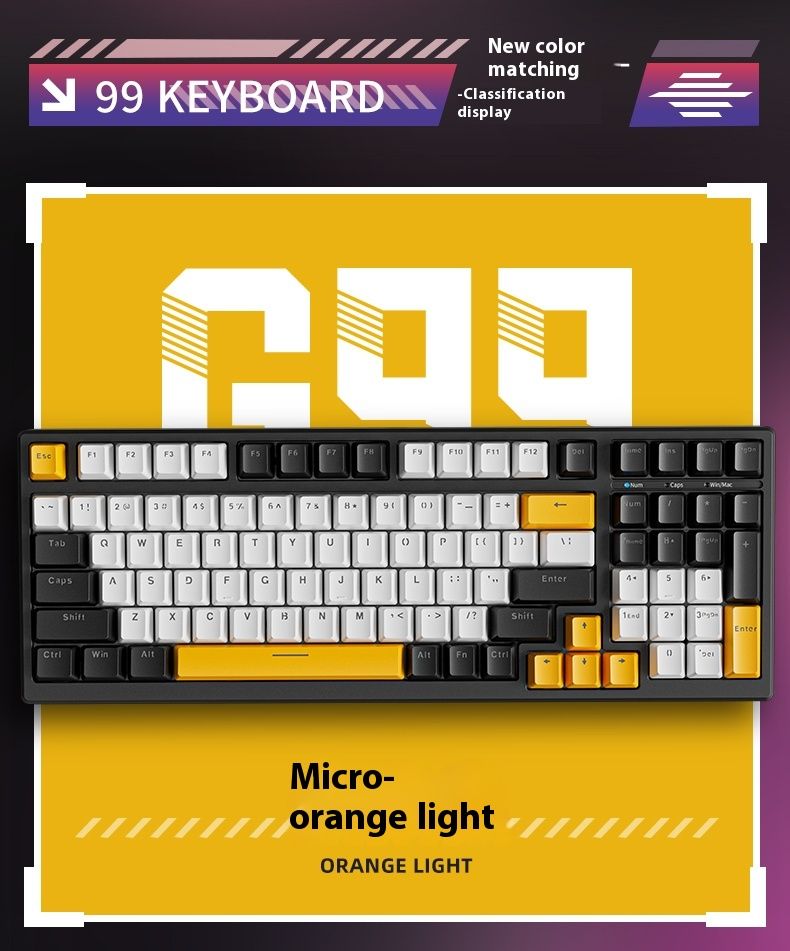 Göz kamaştırıcı G99 üçüncü deneme sınavı kablosuz Bluetooth mavi kırmızı eksen ofis E-spor oyunu masaüstü dizüstü bilgisayar mekanik_voghion.com