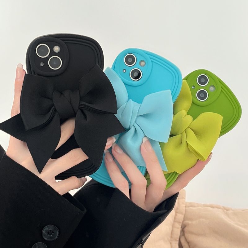 TechGlobe Princess On The Run 3D Big Bowknot Case For IPhone 14/13 Pro Max 12/15/16_voghion.com