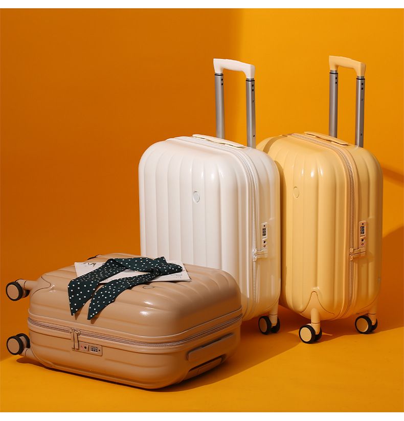 Equipaje de mano rígido ligero de 20" y 24" con ruedas giratorias de 360°, resistente al agua y duradero, fabricado en ABS y PC. Maleta de viaje ligera._voghion.com